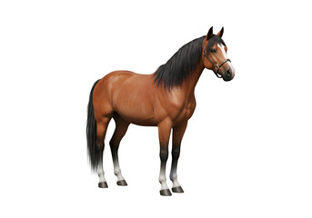 Obraz premium Full shot of a horse against a black background.