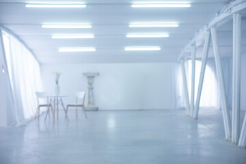 blurred light interior for banner background