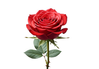 Obraz premium Close-up of a vibrant red rose.