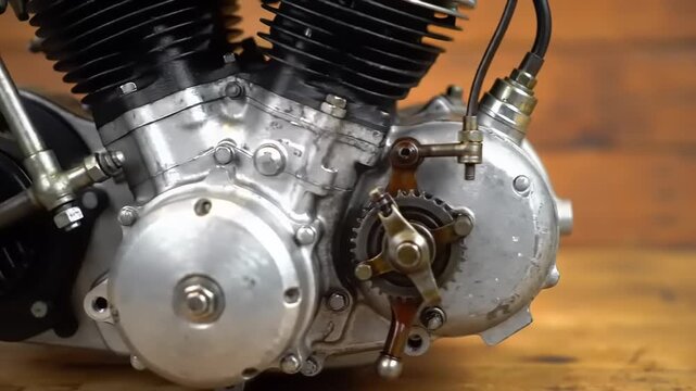 Close-up of a motorcycle engine (2)