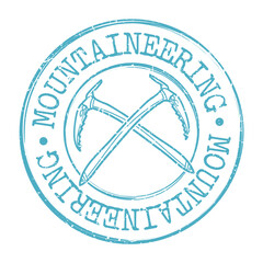 Vintage Mountaineering Stamp Vector Seal Expedition.
