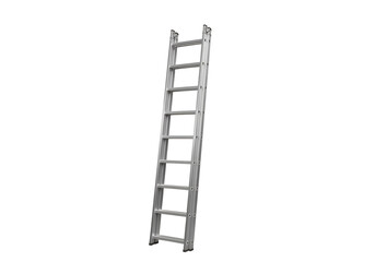 Metal ladder against a black background.