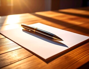 Pen on paper, sunlight