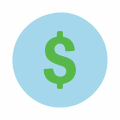 Obraz premium Modern dollar sign icon for finance, investment, and global business concepts, a perfect symbol for wealth, savings and economic growth applications