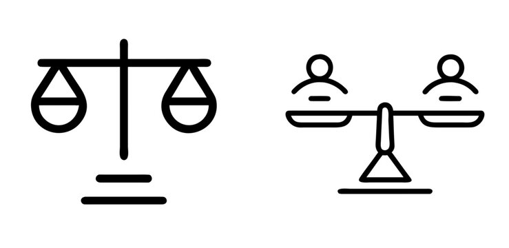 Equality Symbol Human Rights Outline Vector Icon
