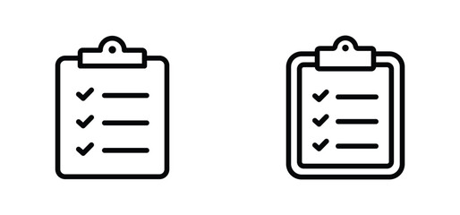 Clipboard icon. clipboard line icon vector