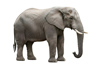 Obraz premium Grey elephant against a black background.