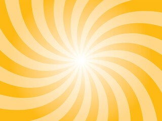 Selective yellow sunburst background. orange color radial retro glowing rays banner. Abstract retro whirlwind starburst vector abstract background. Twisted radial illustration.