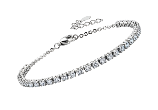 Elegant diamond bracelet with a chain closure.