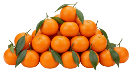 A fresh ripe tangerines, white background isolated