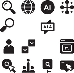 Abstract geometric pattern with vibrant color accents and silhouette element