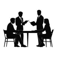 Obraz premium Business meeting discussion collaboration teamwork vector