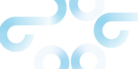 Obraz premium Abstract blue circle lines on white background. Geometric stripe line art design. Good art nice