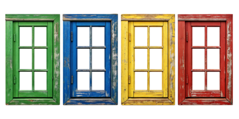 "Colorful Rustic Window Frames – Vintage Distressed Digital Art on Transparent Background"
"Weathered Multicolored Old Windows – Nostalgic Vintage Frames Digital Artwork PNG"