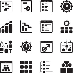 Abstract geometric pattern with vibrant color accents and silhouette design