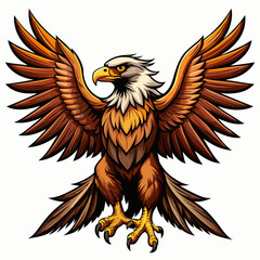 Obraz premium eagle spreading wings vector