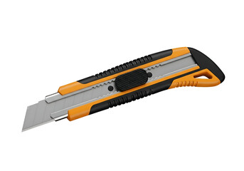Orange and black utility knife.