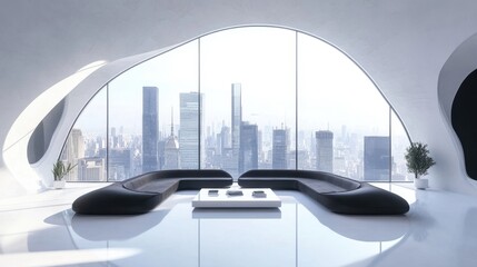 Modern Cityscape Lounge Design.