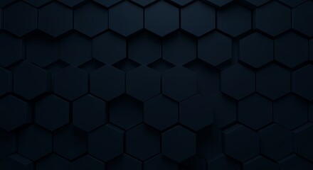 Dark Hexagon Pattern Background for Abstract Design