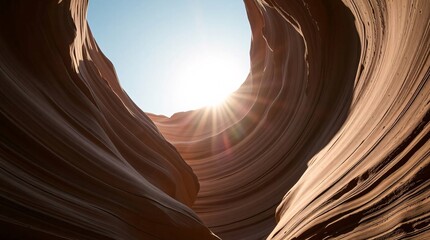Antelope Canyon in unusual colorful sandstone formations in deserts.