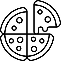 Pizza vector icon. Food and beverage icon line style. perfect use for logo, presentation, website, and more. modern icon design outline style