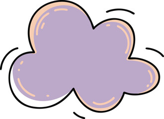 Cute Purple Cloud Icon for Habit Tracker App