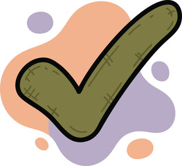 Hand-drawn style checkmark for habit tracking and completion