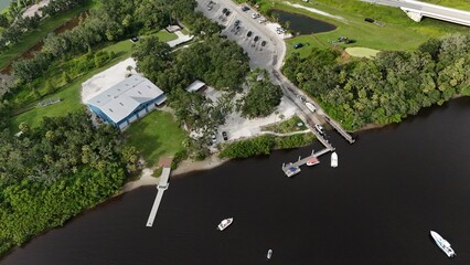 Fort Hamer rowing storage and public boat ramp to the Manatee River, a Manatee County Park property