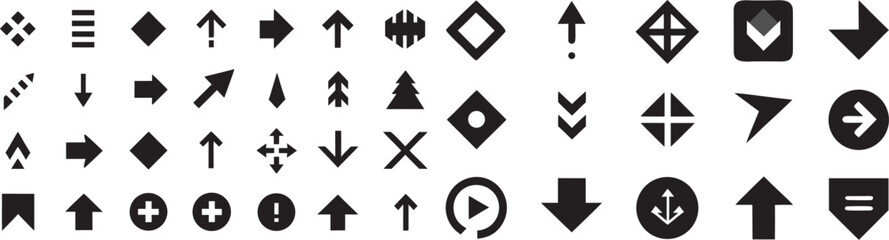 Arrow icons - pixel perfect vector stock illustration on transparent background