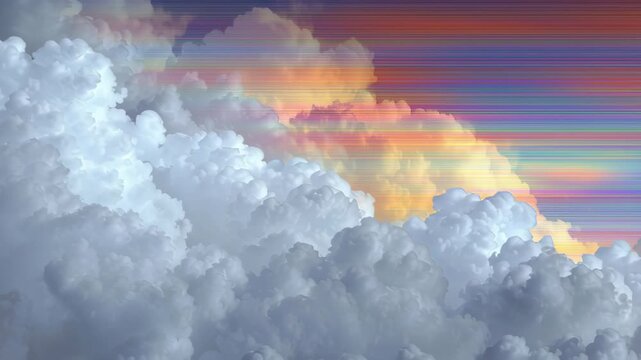 Vibrant clouds colorful sky showcase stunning beauty of nature, creating harmonious atmosphere and breathtaking scenery devsecops cloud environment