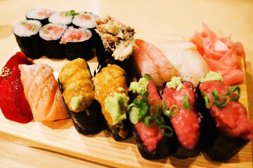 sushi on a plate