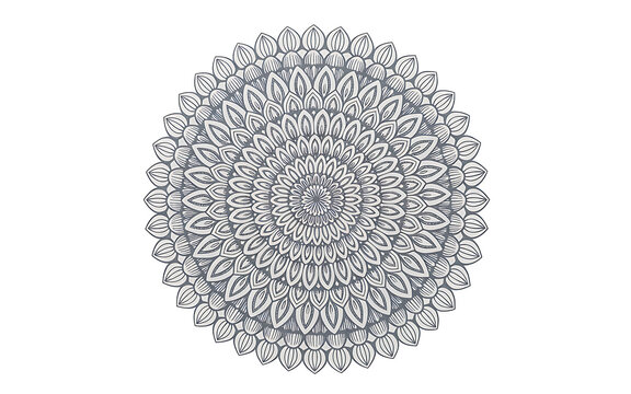 Sparkling mandala isolated on white background