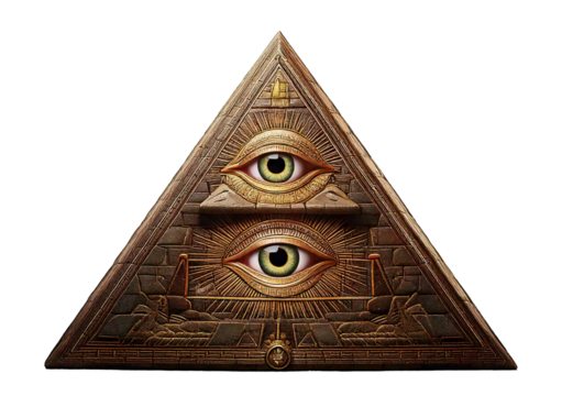 mason pyramids isolated on a transparent or white background