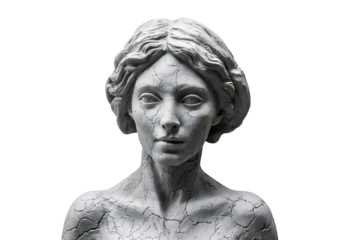 Grey modelling clay in shape creature human isolated on a transparent or white background