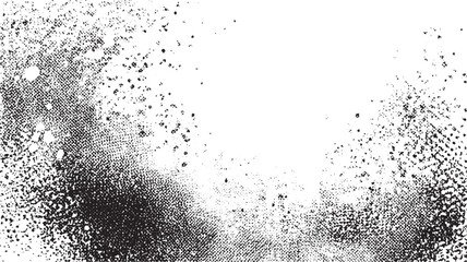 Grunge overlay textures with dust grain isolated on white background vector Vector old grunge wall black and white dust and scratched textured background. Dark grainy texture on white dust overlay 