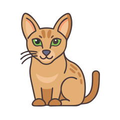 Obraz premium Simple cat illustration. Vector. chausie.