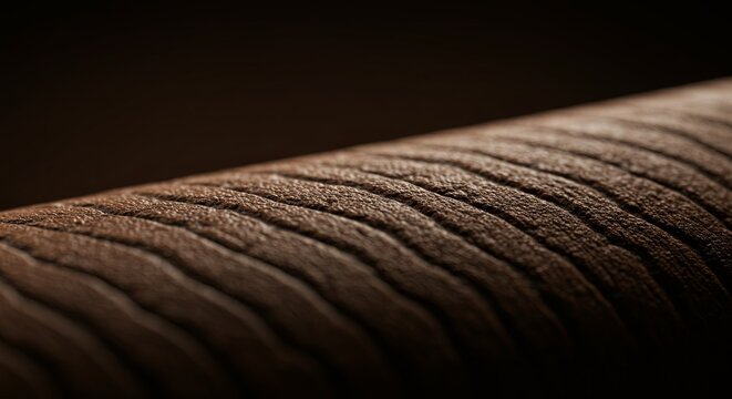 Close-up textured surface with parallel ridges