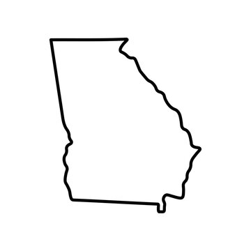 Georgia state map outline