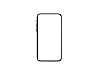 Sleek modern black smartphone case with a subtle textured pattern isolated on transparent background