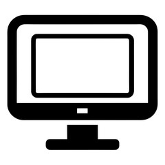 Monitor Icon Vector Sign and Symbol for Technology and Digital Designs