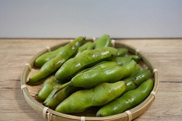 みずみずしい緑色のそら豆