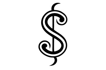 Fototapeta premium Golden metallic 3D vector illustration of a snake-shaped treble clef musical symbol