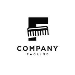 Letter F Comb Logo Icon Vector