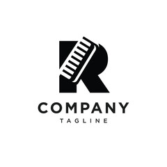 Letter R Comb Logo Icon Vector