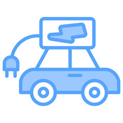 Eco Car Blue Icon
