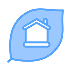 Eco House Blue Icon