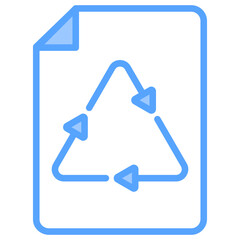 Eco Paper Blue Icon