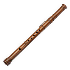 Fototapeta premium An antique bamboo flute showcases its intricate design and craftsmanship on a transparent background