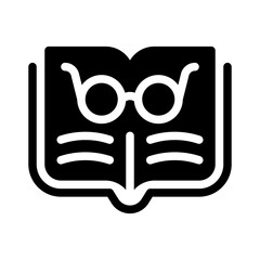 reading glasses glyph icon