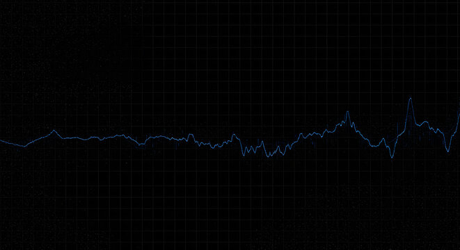 Abstract blue line graph on a dark grid, symbolizing financial market data, stock exchange trends, or business analytics.